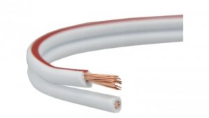 Przewód głośnikowy SMYp 2x0,22 biały CU miedź Elektrokabel 100m