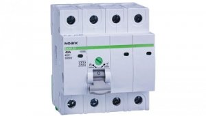 Rozłącznik izolacyjny 40A 3-biegunowy 4P (400V AC) 4-modułowy z blokadą OFF NOARK