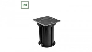 Oprawa LUKKA CONNECT GU10 250V IP67 110x110x140 SZARY KWADRATOWA gruntowa, najazdowa, przelotowa