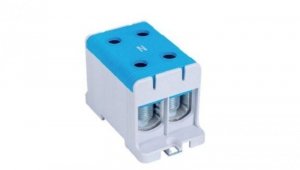 Blok rozdzielczy - odgałęźny 2 - polowy 35-150mm2 niebieski montaż płaski FJ-E150/2/B 1000067