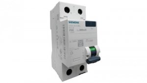 SIEMENS Wyłącznik różnicowoprądowy 25A 2P 300mA Typ AC VDE RCD 5749