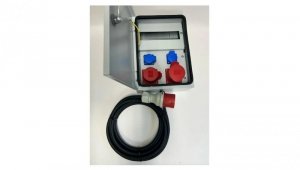 IP54 Metalowa rozdzielnica ścienna CEE 32A 16A 2x230V z kablem 5m 94V-4