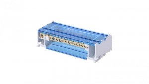 Blok rozdzielczy modułowy Listwa łączeniowa 4x15 125A na szynę DIN TH35 4x (3x 10-35mm2 + 1x 10-25mm2 + 11x 2,5-6mm2) FJ-415/125