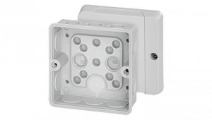 Puszka instalacyjna DE 9320 Z natynkowa bez zacisków 88x88x50mm hermetyczna IP55 szara HENSEL