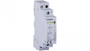 Stycznik modułowy 20A 2xNO cewka 230V TH35 instalacyjny 2-biegunowy 1-modułowy NOARK