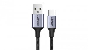 Kabel Ugreen US288 60126 USB-A / USB-C QC 3.0 3A 1m - szary