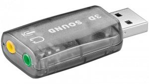 Karta dźwiękowa USB 2.0 - Wersja kolorystyczna Przezroczysty