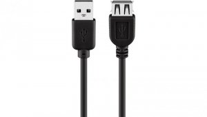 Przedłużacz USB 2.0 Hi-Speed, Czarny - Długość kabla 3 m