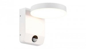 Lampa ścienna okrągła, kinkiet 350st LED 17W 2520lm 4000K biały z czujnikiem ruchu barwa NW biała neutralna IP65 V-TAC VT-11020S