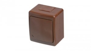 BETA Wyłącznik hermetyczny pojedynczy, schodowy, brązowy, IP44 /D.3210WS/