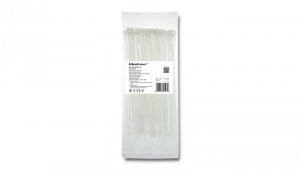 Qoltec Opaski zaciskowe Trytki kablowe 2.5*200mm 100 szt. Nylon66 UV Białe