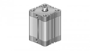 Siłownik pneumatyczny kompaktowy ISO21287 z jednostronnym tłoczyskiem z gwintem wewnętrznym fi 32mm skok 5mm D32x5 NSKI032.0005 