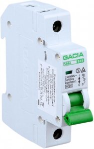 Wyłącznik nadmiarowoprądowy,6kA,B,1-pole,10A GACIA SB6L B 1P 10A