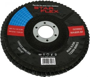 Tarcza listkowa Star Flex T29 125-22 gran 80 INOX TLI1252280