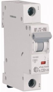 EATON WYŁĄCZNIK NADPRĄDOWY C 20A 1P 1M 6KA HN-C20/1