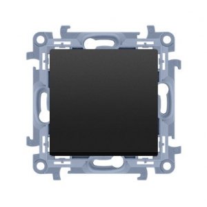KONTAKT SIMON 10 MODUŁ CZARNY MAT PRZYCISK 1X 1Z SAMOZACISKI 10AX 250V