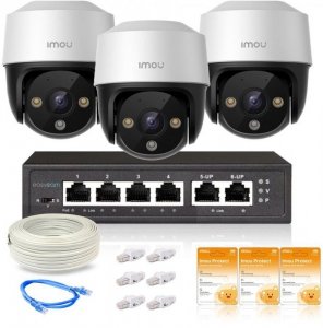 Zestaw monitoringu Imou 3 kamery obrotowe IPC-S21FAP 2MPx PoE