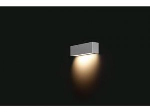 STRAIGHT XS SREBRNY/ BIAŁY OPRAWA ŚCIENNA KINKIET NT 1X E14/ 10W IP20 STAL LAKIEROWANA/ PMMA