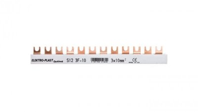Szyna łączeniowa 3P 63A 10mm2 widełkowa (12mod.) 3F S12 3F-10 45.122