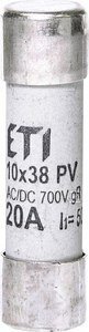WKŁADKA CH10X38 GR 20A/700V AC/DC