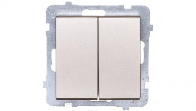 SONATA Przycisk podwójny zwierny szampański złoty ŁP-17R/m/39