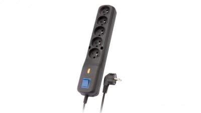 Listwa przeciwprzepięciowa Lestar LV 530W 1,5m (5 x VDE 10 A 1,5m kolor czarny)