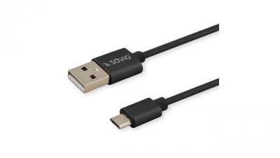 Kabel SAVIO CL-129 (USB typu C - USB 2.0 typu A 2m kolor czarny)