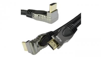 AUDA Prestige Kabel HDMI 2.0 4K Premium High Speed Ultra HD 4K@60 kątowy 270 2m