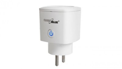 Zdalnie sterowane gniazdko WiFi GreenBlue, Android/iOS/Alexa/Google Home, zuż. energii, timer, max 3680W, typ E, GB720 E