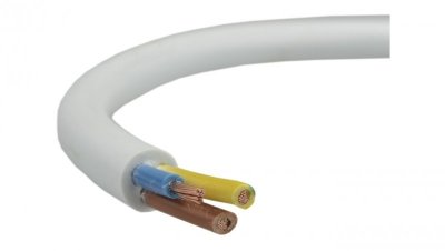 Przewód prądowy H03VV-F / OMY 300V 3x1 biały linka Mercor /500m/