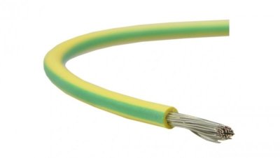 Kabel silikonowy SIF 180C 300/500V 2,5 ciepłoodporny LSOH żółto-zielony linka TKD /100m/