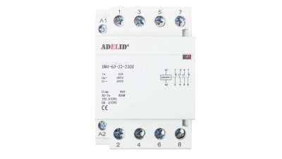 STYCZNIK MODUŁOWY 63-22 230V 63A 3-FAZ 40A 2NO 2NC SM4 63-22-230V