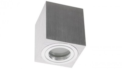 Oprawa Natynkowa HALOGENOWA Wodoodporna Aluminiowa SPOT TUBA 95mm IP44 Chrom AQUARIUS SQUARE Kobi