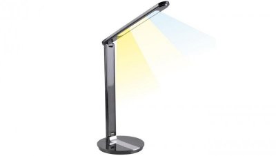 Lampka Biurkowa Nocna LED 8W CCT 3in1 3000-6500K Szkolna Czarna SERRA GOLDLUX