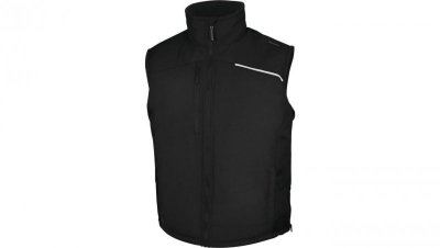 Kamizelka z poliestru pongee powlekanego PVC FIDJI3, kolor: czarny, rozmiar: L / FIDJ3NOGT