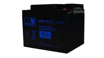 akumulator AGM 12-15 lat 12V/45Ah MWP 45-12