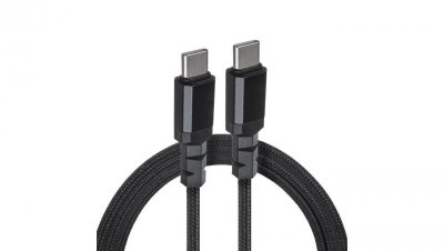 Kabel 2 x USB-C 100W Maclean, wspierający PD, przesył danych do 10Gbps, 5A, , czarny, dł. 1m, MCE491