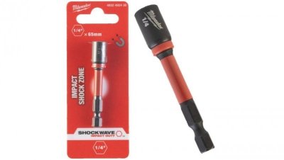 Udarowa nasadka sześciokątna magnetyczna adapter 1/4 HEX o długości 65mm MILWAUKEE