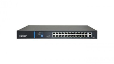 Niezarządzalny przełącznik (switch) 24 porty RJ45 PoE+ 100Mb/s + 2 porty RJ45 Uplink 1Gb/s AVIZIO