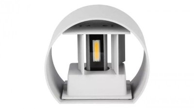 Lampa elewacyjna, kinkiet walec LED 6W 660lm 3000K IP65 biała barwa ciepła WW szara V-TAC VT-756-G