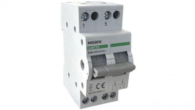 Przełącznik modułowy instalacyjny wyboru zasilania sieci 1-0-2 2P 32A 2CO NOARK