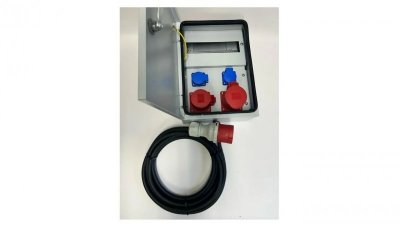 IP54 Metalowa rozdzielnica ścienna CEE 32A 16A 2x230V z kablem 5m 94V-4