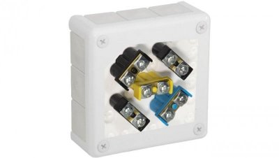 Puszka natynkowa z zaciskami 12 wlotów VIPLAST VP-51 BIAŁA IP55 118x118x46mm 051-51