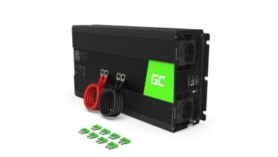 PRZETWORNICA NAPIĘCIA INWERTER Green Cell 12V -igt/br 230V 1500W/3000W CZYSTA SINUSOIDA INV22