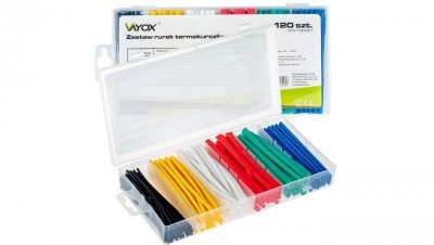 Rurki termokurczliwe 120 szt. 100mm 1,5-10mm VRC-120SET Vayox