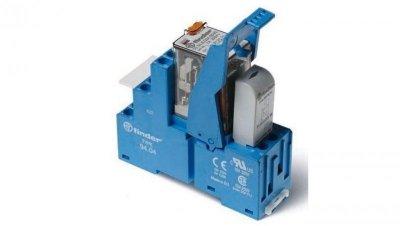 Moduł interfejsowy 27mm, 4P 7A 24V DC, styki AgNi, wskaźnik zadziałania, blokada, przycisk testujący, DIN 58.34.9.024.0050SMA