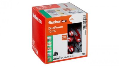 Kołki rozporowe uniwersalne DuoPower 10x50 50 sztuk FISCHER