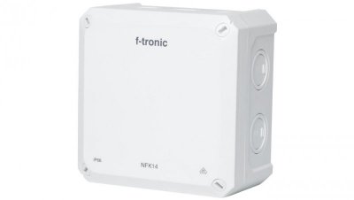 Puszka instalacyjna natynkowa NFK14 140x140x81mm bezhalogenowa hermetyczna IP66 biała NEPTUN Compact F-TRONIC