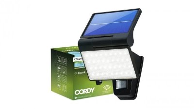 Naświetlacz Solarny Elewacyjny LED 6500K IP44 Czujnik Ruchu i Zmierzchu CORDY LUMILED