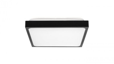 Plafon kwadratowy natynkowy LED 30W 3000lm 4000K IP44 czarny barwa NW biała neutralna z mikrofalowym czujnikiem ruchu V-TAC
